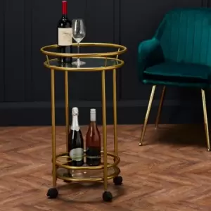 Collins Drinks Trolley in Gold
