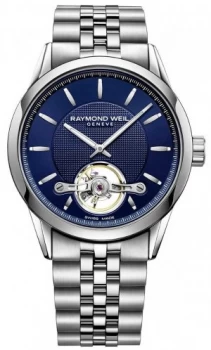 Raymond Weil Mens Freelancer Automatic Blue Dial Stainless Watch