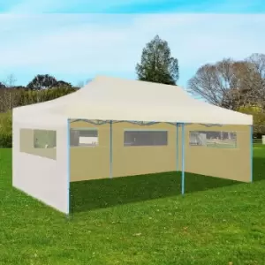 Foldable Pop-up Party Tent 3 x 6m Cream - Cream - Vidaxl