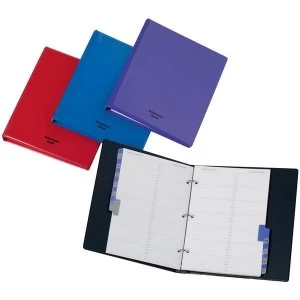 Telephone and Address Book A5 A Z Index Ring Binder Black