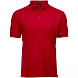 Tee Jays Mens Luxury Stretch Pique Polo Shirt (M) (Red)