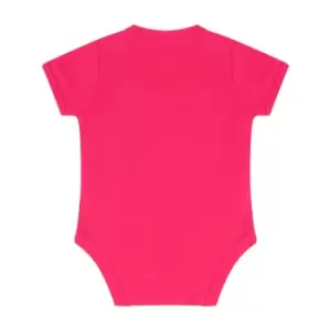 Larkwood Baby Boys/Girls Essential Short Sleeve Bodysuit (6-12 Months) (Fuchsia)