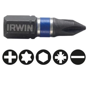 IRWIN Impact Screwdriver Bits Phillips PH1 25mm (Pack 10)