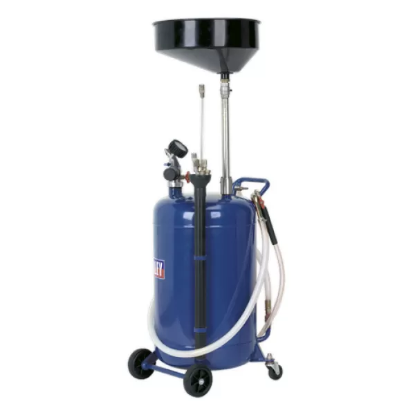 Sealey AK459DX Mobile Oil Drainer Probes 90ltr Air Discharge