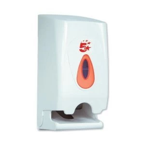 5 Star Facilities Twin Toilet Roll Dispenser W148xD150xH315mm White