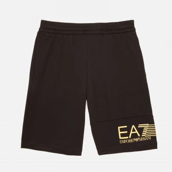 Emporio Armani EA7 7 Lines Logo Bermuda Shorts Black Size 12 Years Boys