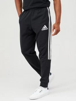 Adidas 3 Stripe Panel Pants - Black/White, Size XL, Men