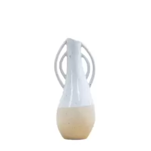 33cm White Organic Vase