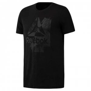 Reebok Brand Graphic T Shirt Mens - Black