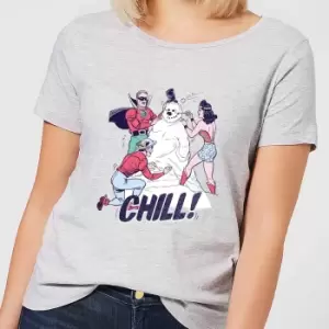DC Chill! Womens Christmas T-Shirt - Grey - XL - Grey
