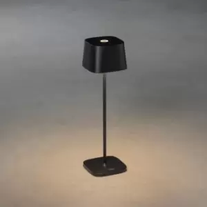 Capri Outdoor Effect Table Lamp USB 2700K, 3000K Dimmable Square Black, IP54