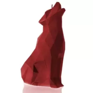 Wolf Candle &ndash; Red