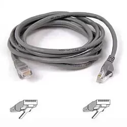 Belkin Cable patch CAT5 RJ45 snagless 1m grey networking cable...