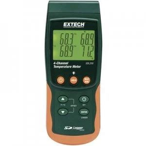 Extech SDL200 Thermometer -199 up to +1700 °C Sensor type K, J, T, E, R, S, Pt100 Data logger