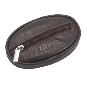 Zippo Mocha Leather Coin Purse (10.5 x 6.5 x 2cm)