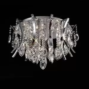 Diyas - Ceiling light Mios 12 Bulbs polished chrome / crystal