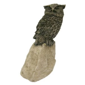 Stoned On Nature Owl Cold Cast Bronze Sculpture