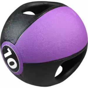 Pure2Improve Medicine Ball with Handles 10KG Purple - Purple