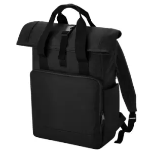Bagbase Roll Top Twin Handle Laptop Bag (One Size) (Black)