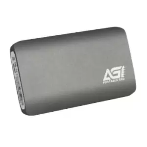AGI ED138 2TB M.2 SATA External SSD USB 3.2 Gen2 Type-C Aluminium USB-C to USB-A cable included