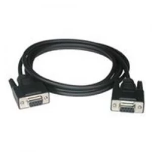 C2G 2m DB9 F/F Null Modem Cable - Black