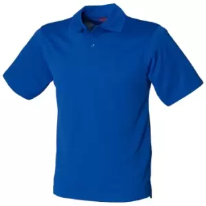 Henbury Mens CoolplusA Pique Polo Shirt (XS) (Royal)