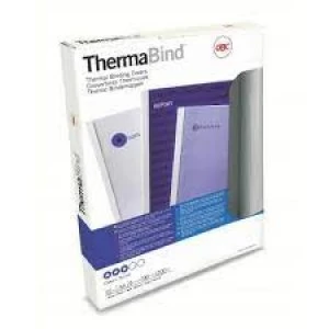 Gbc 45445 A4 Clear White Gloss Thermal Binding Cover 1.5mm Pack 25
