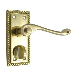 Select 100mm Georgian Privacy Lock - Electro Brass