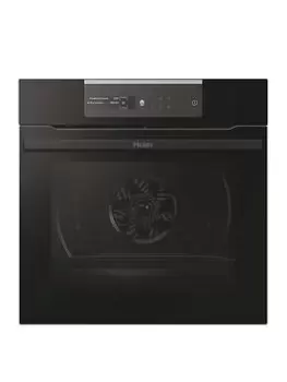 Haier Hwo60Sm2B9Bh I-Message Series 2 Oven, 70L, Pyrolytic/Hydrolytic, 9 Functions, WiFi, A+Rated - Black - Oven Only
