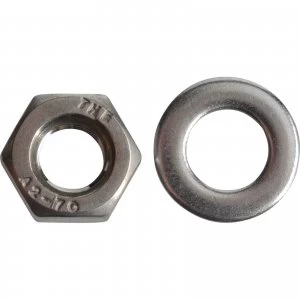 Forgefix A2 Stainless Steel Nuts and Washers M6 Pack of 20