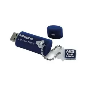 Integral Crypto Dual FIPS 197 Encrypted USB 3.0 Flash Drive 8GB