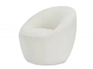 LPD Cocoon White Occasional Chair Flat Packed