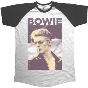 David Bowie - Smoking Unisex XX-Large T-Shirt - Black,White