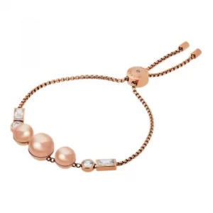 Ladies Michael Kors Rose Gold Plated Modern Classics Pearl Slider Bracelet