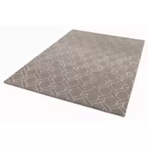 Asiatic Carpets Nexus Hand Tufted Rug Fine Lines Grey/Silver - 120 x 170cm