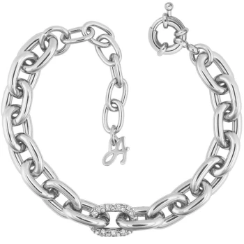 Ladies Adore Base metal Shimmer Lozenge Chain & Pave Bracelet
