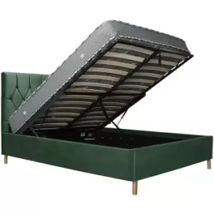 150cm Loxley Ottoman Bed Green
