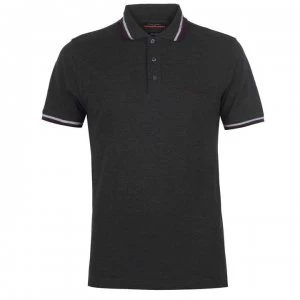 Pierre Cardin Tipped Polo Shirt Mens - Charcoal Marl