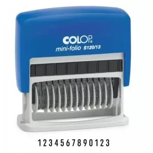 COLOP S12013 Mini Self-Inking Numbering Stamp - 4mm 12 Bands