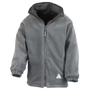 Result Childrens/Kids Reversible Storm Stuff Anti Pilling Fleece Waterproof Jacket (9/10) (Black/Grey)