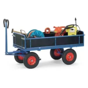 Four Sided Turntable Truck 1200 x 800mm 1000kg Capacity Pneumatic Tyre