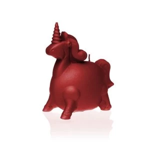 Red Unicorn Candle