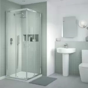 Pacific Corner Entry Shower Enclosure 760mm x 760mm - 6mm Glass - Nuie