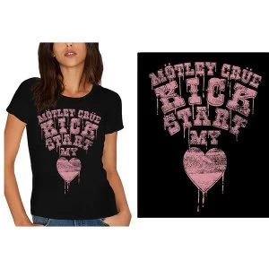 Motley Crue - Kick Start My Heart Womens Large T-Shirt - Black