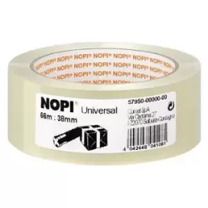 Nopi Universal 57950 Packaging tape Transparent (L x W) 66 m x 38mm