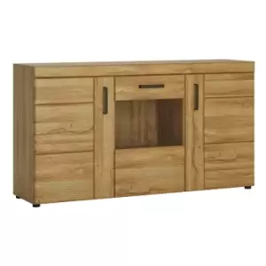 Furniture To Go - Cortina 3 door glazed sideboard in Grandson Oak - Grandson Oak