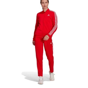 adidas Womens Back 2 Basics 3-Stripes Tracksuit - Red/White