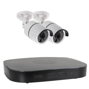 electriQ 2 Camera 1080p HD CCTV System - No Hard Drive
