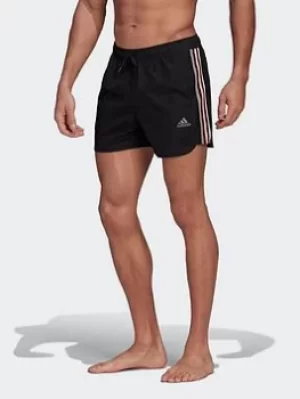 adidas Very Short Length Retro Split Swim Shorts, Black Size XL Men