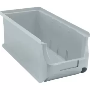Open fronted storage bin, LxWxH 320 x 150 x 125 mm, pack of 18, grey
